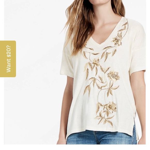 Lucky Brand Tops - NWT Lucky Brand V-neck Tee